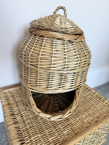 Vintage wicker potato - wicker, onion
