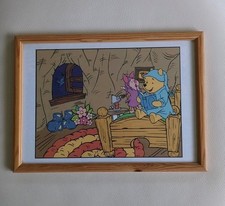 Framed Print Winnie The Pooh & Piglet Bedtime Stories H23 W32 cm Pine Wood Frame