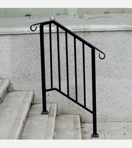 Outdoor black steel handrail - steel,