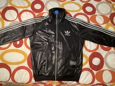 Mens Shiny Black Adidas Chile 62 Jacket L