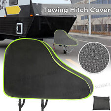 Universal Waterproof Caravan Tow Hitch Cover With Buckles & Strap Green Strip UK