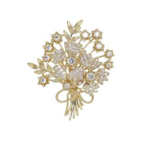 Gold crystal flower bouquet - flower,