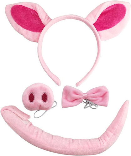 Pig costume set ears - costume,