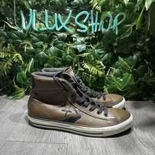 Converse Star Player Mid Dark Earth Brown Leather 136365C 10 US Mens