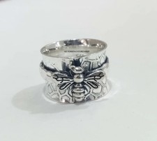 Honey Bee Spinner Ring, 925 Sterling Silver Ring, Meditation Ring, WomwnAll Size