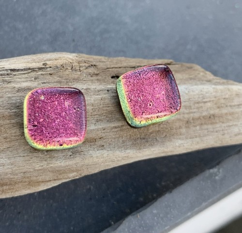 Sterling silver dichroic glass - dichroic,