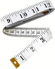 TAILOR SEAMSTRESS SEWING DIET BODY CLOTH RULER TAPE MEASURE BRASS ENDS 