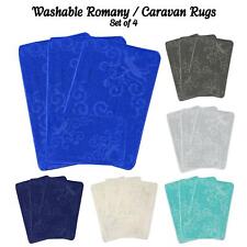 Caravan Romany Mats 4pc Washable Rug Set Gypsy Style Anti-Allergic Non-Slip