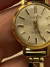 Everite Gold-Plated Hand-Wind Vintage Swiss Watch