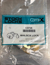 CompX National C8726 Mail Box Lock Cam Bright Nickel With 2 Keys NEW