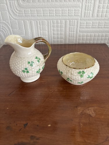 Belleek shamrock basketweave - belleek,