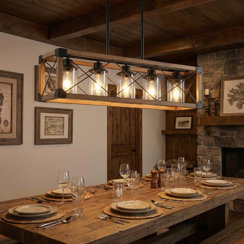 Rustic pendant 5 - 32'',
