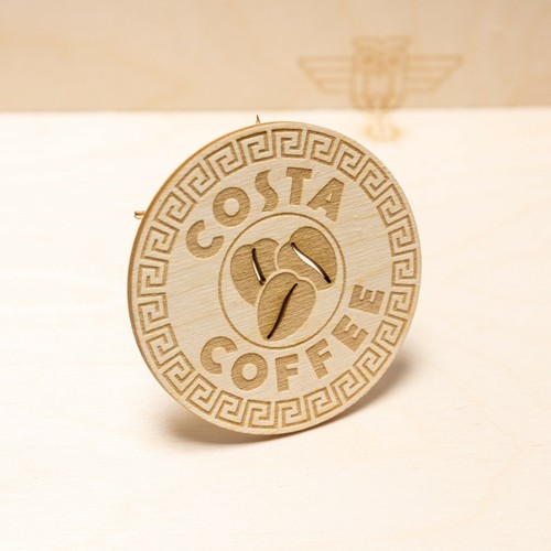 Round wooden costa - round,