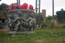 (NEW) LARGE STONE PLANT POT,FLOWER POT,PLANTER,ROMAN CHERUBS QUALITY GARDEN ORNA
