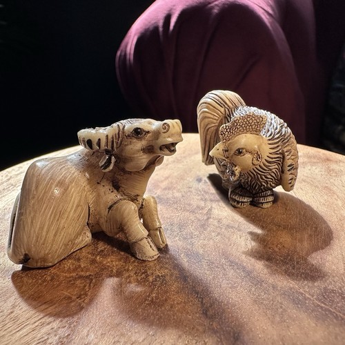 Vintage netsuke style buffalo - vintage,