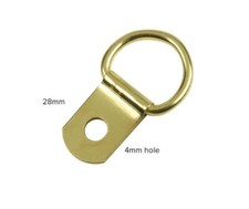 SMALL D RINGS BRASS PLATED