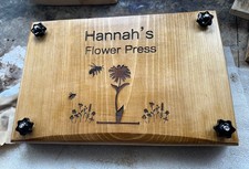 FLOWER PRESS 🌹 VINTAGE STYLE WOODEN FLOWER AND HERB  PRESS CAN BE PERSONALISED