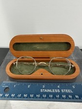 Lunor I03 gold & Platinum Plated Germany telescopic temples Wooden Case (C8-10)