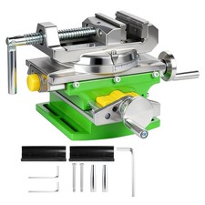 Cross Slide Drill Press Vise 3 Inch 2 Way X-Y Axis Bench Vise Cast Iron