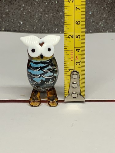 Murano mini vintage glass owl - vintage,