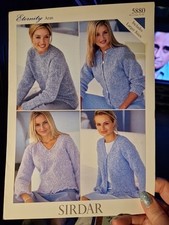 Sirdar 5880 Knitting Pattern Aran Eternity Ladies Sweater Aran 32-54"