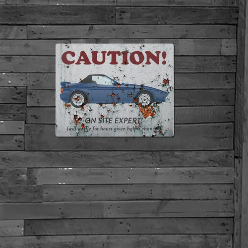 Man cave metal sign - man, shed