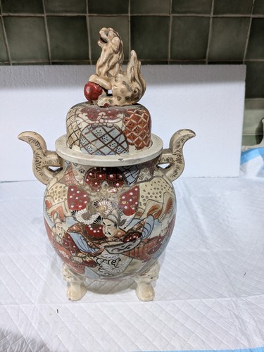 Antique japanese pottery vase - antique,