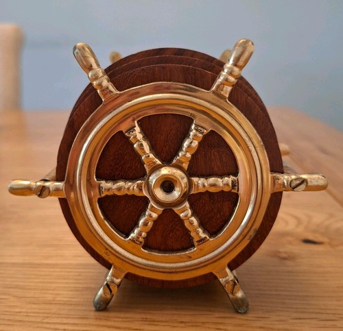 Nautical themed wooden coaster - nautical-themed,