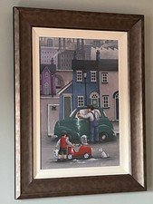 Peter Adderley - like father like son - limited edition mounted and framed print
