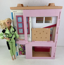 Barbie Foldable Summer House DVV47 Mattel With Barbie Doll Toy Play Set. GC.