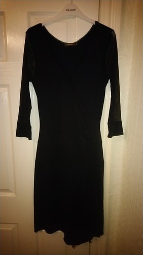Sandwich long black drop waist - black,