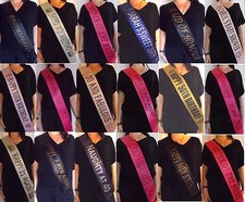 Personalised  Birthday Sash /  Hen Night party Do Sashes