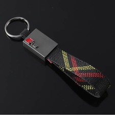 Metal Tartan Check Keyring