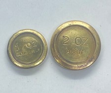 Vintage Avery 1oz & 2oz Nesting Brass Weights