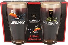 Guinness Official Merchandise Tortoise/Toucan Gilroy 2 Pint Glass Set