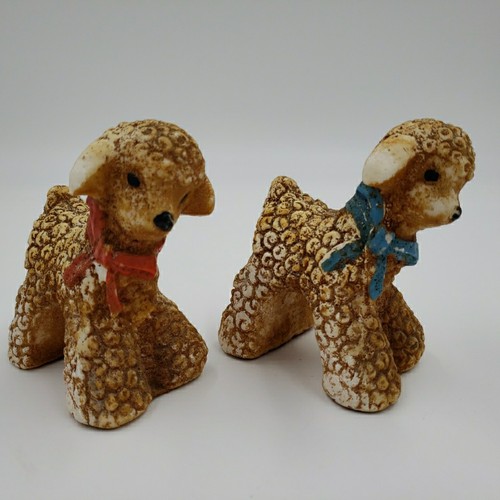 Vtg carnival chalkware lamb - vtg,