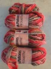 PATONS~Harvest Red PIROUETTE Medium Yarn 3 1/2 Skeins