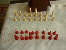 ANTIQUE  BONE CHESS SET -