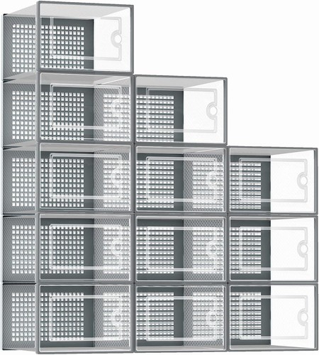 Clear shoe storage box - x,