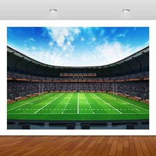 Rugby Club Player Stadium Goal 3D Smashed Wall Sticker Poster Vinyl Mural S365