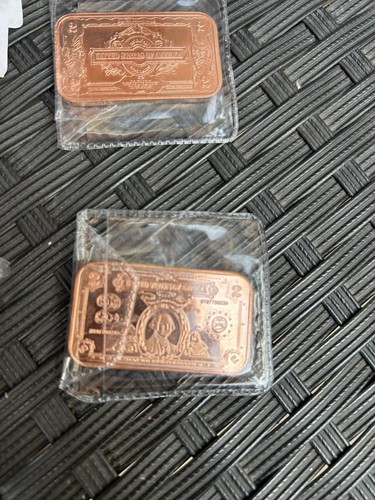 Two copper bars - 2, oz