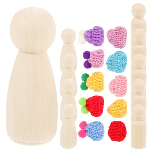 Decorative wooden peg - wooden, people