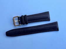 GENUINE ROTARY DARK BROWN LEATHER WATCH STRAP SIZE 22MM