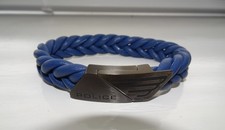 Police Mens Blue Leather