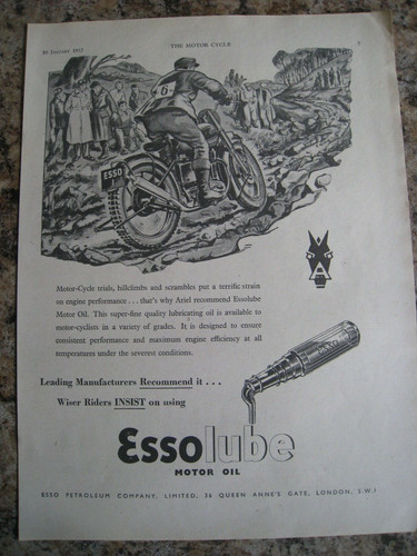 Essolube motor oil - motor,