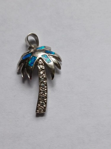 Pendant fire opal palm - pendant, tree