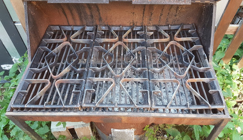 Bbq cast iron pan grate - pan,