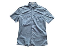 Mens Bottega Veneta blue shirt sleeve button-up shirt size 39/15,5