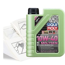 Engine Oil TopUp Liqui Moly MOLYGEN 10w-40 1 LITRE 1L + Gloves,Wipes,Funnel