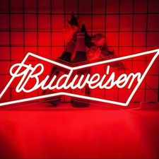 Budweiser Neon LED Sign for Retail Restaurants Shop Bars Clubs Pubs Alcohol